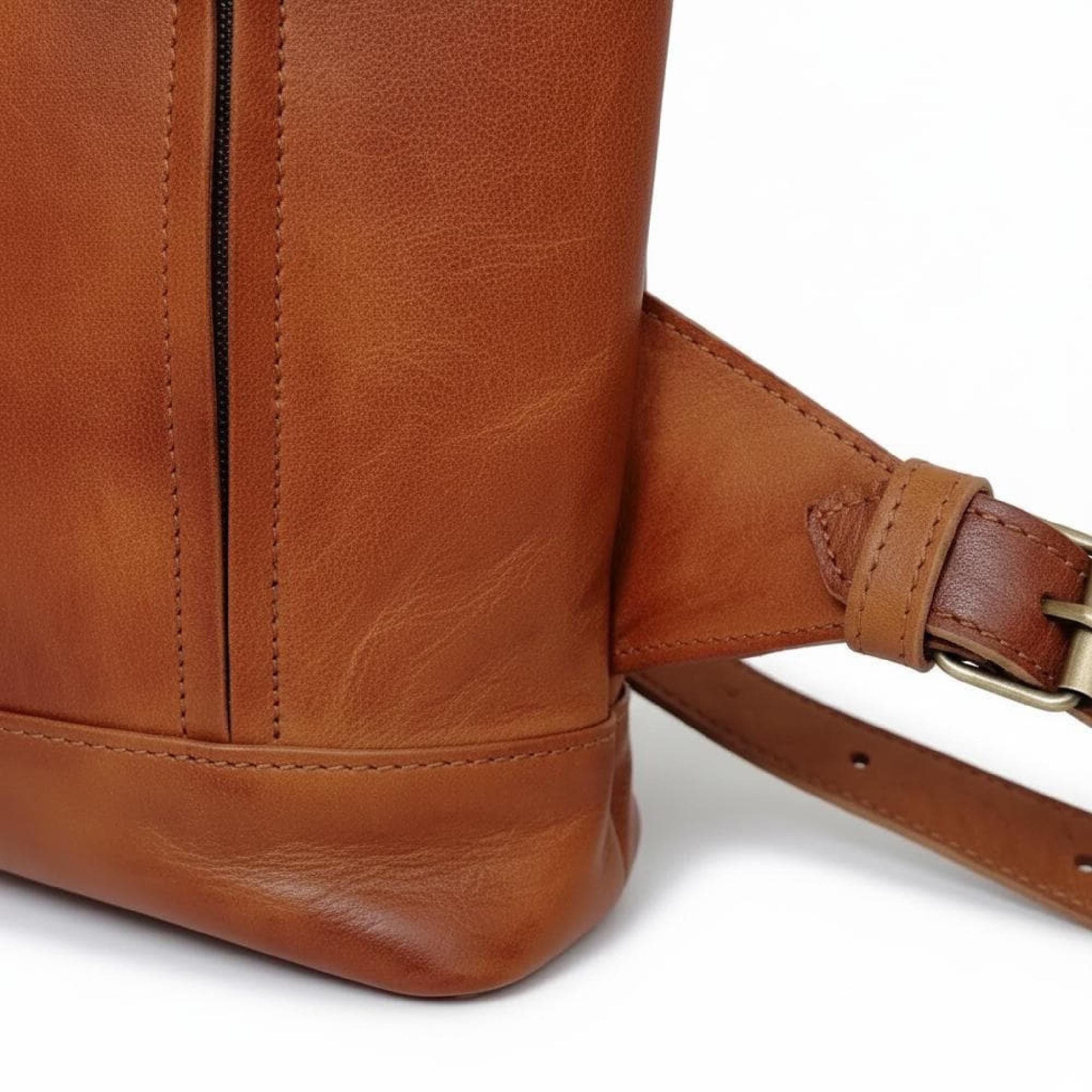 Handmade Moroccan Roll Top Leather Backpack