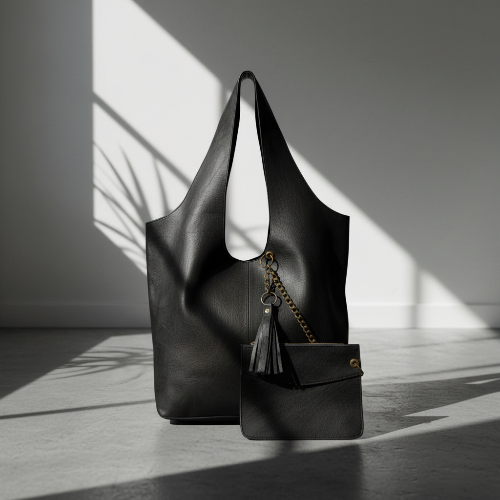 Handmade Moroccan Leather Hobo Bag Slouchy