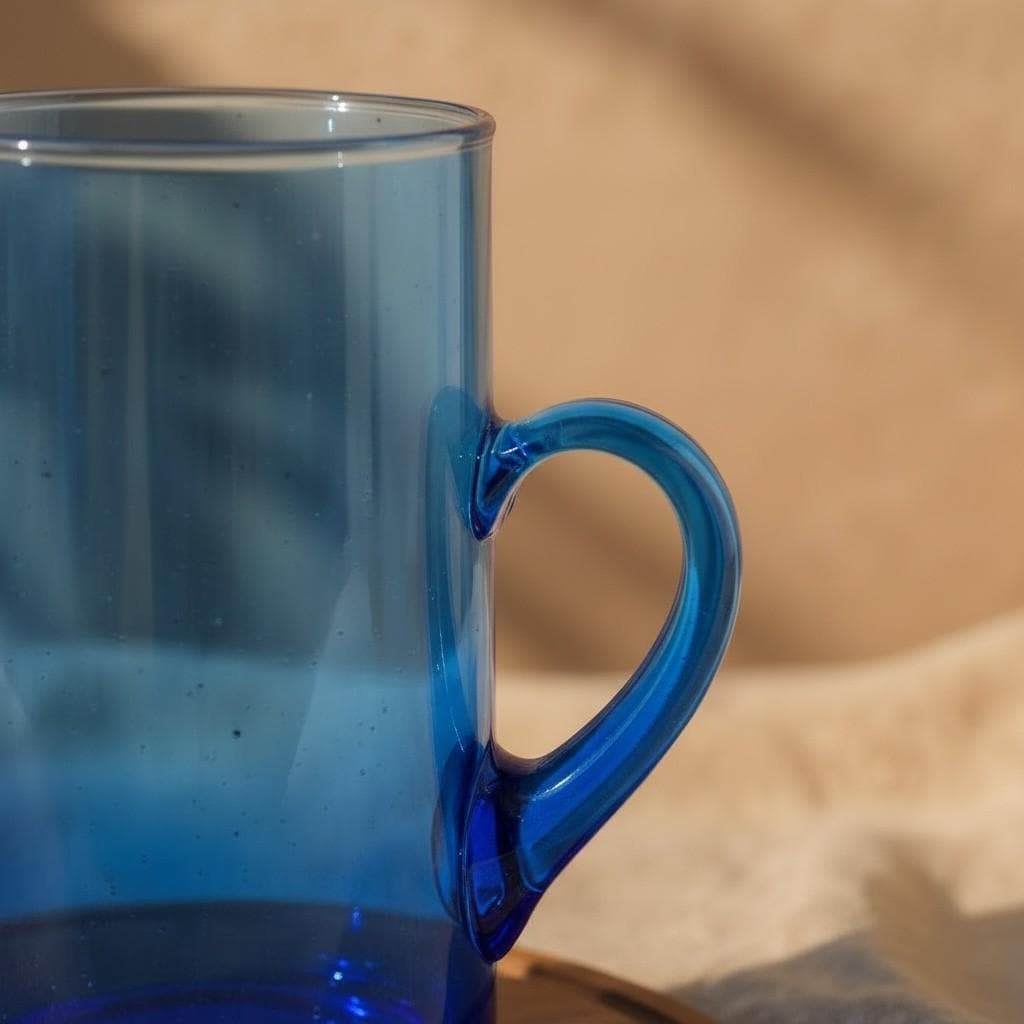 Handblown Moroccan Glass Carafe – Traditional Beldi Pitcher for Tea, Coffee & Juice (1L)