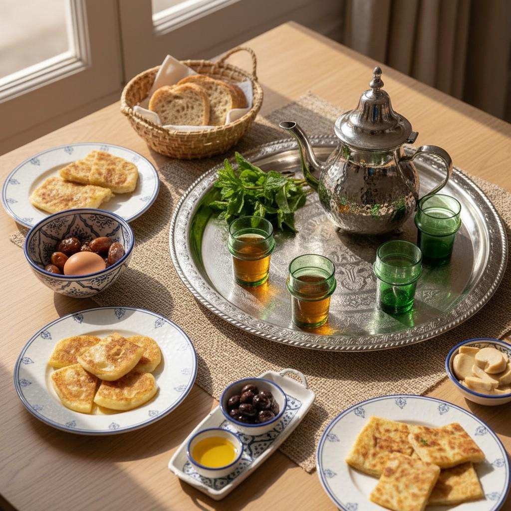 Set of 6 Handmade Moroccan Tea Glasses – Gold Rim Beldi Set