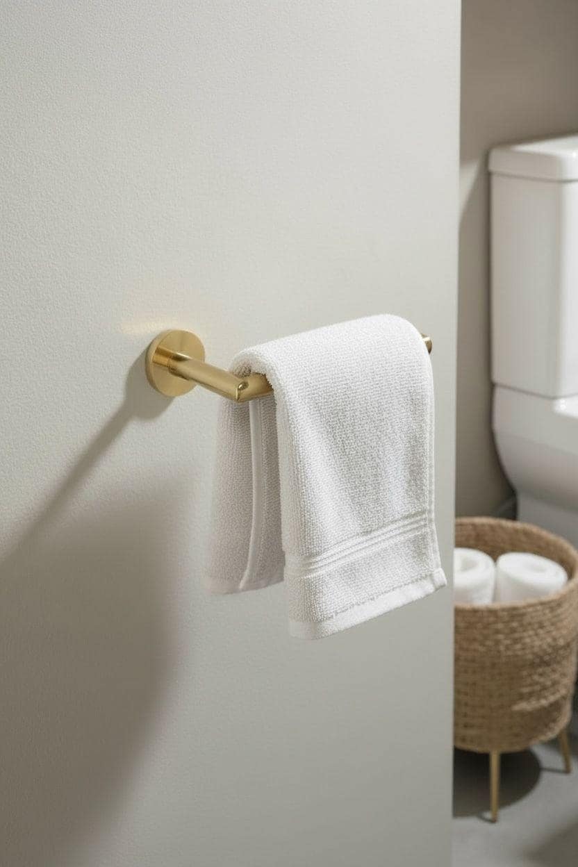 Unlacquered Brass Toilet Paper Holder – Wall Mounted, Solid Brass Bathroom Hardware