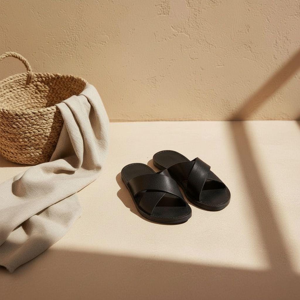 Handmade Moroccan Leather Sandals –  Unisex Traditional Summer Shoes