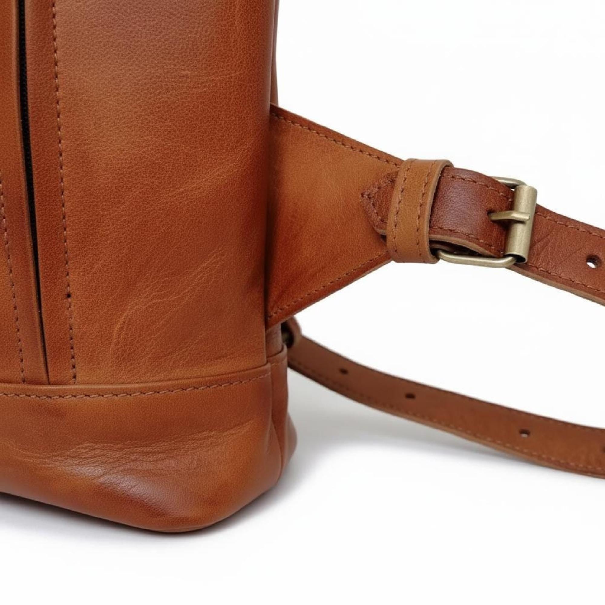 Handmade Moroccan Roll Top Leather Backpack