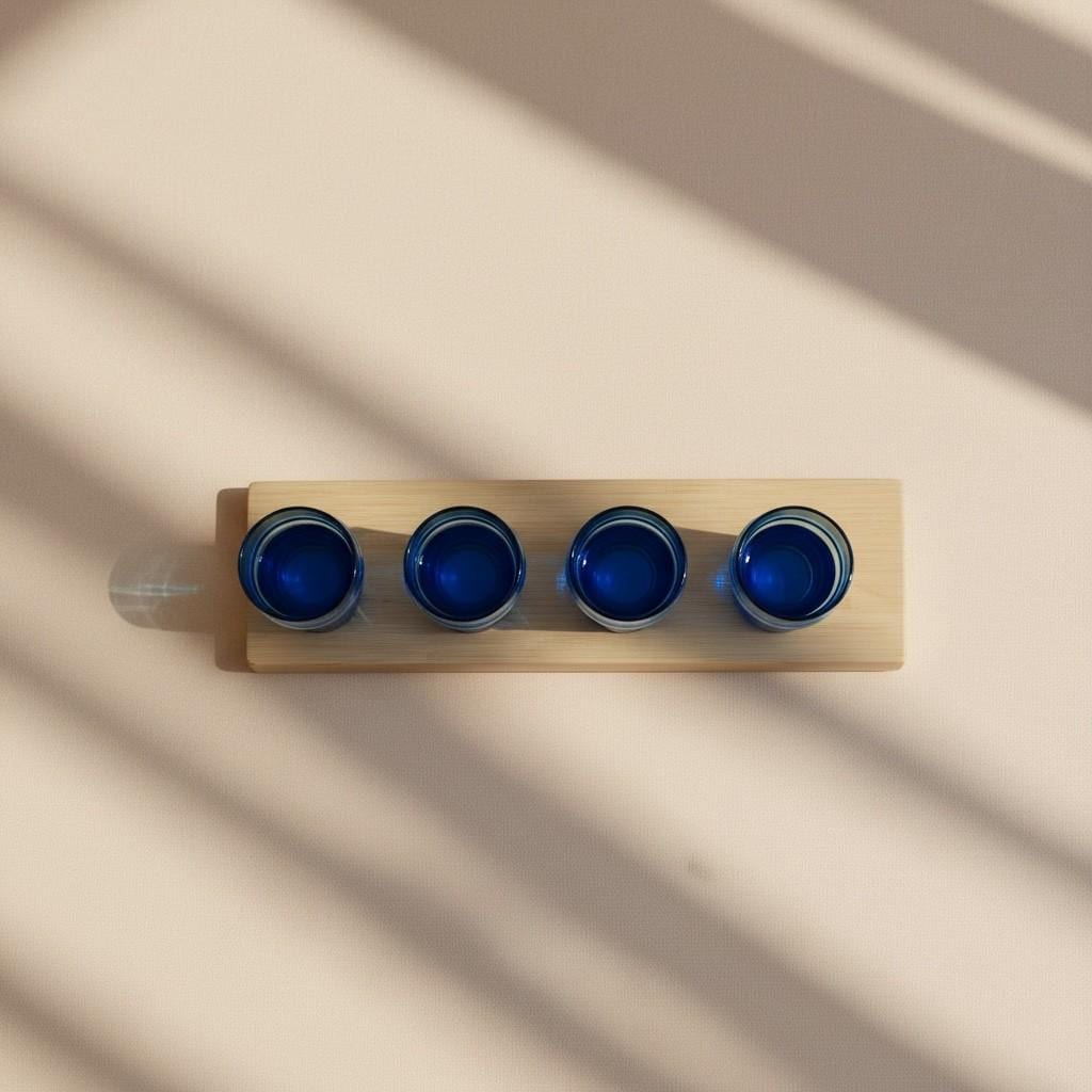 Set of 6 Handmade Moroccan Tea Glasses – Gold Rim Beldi Set