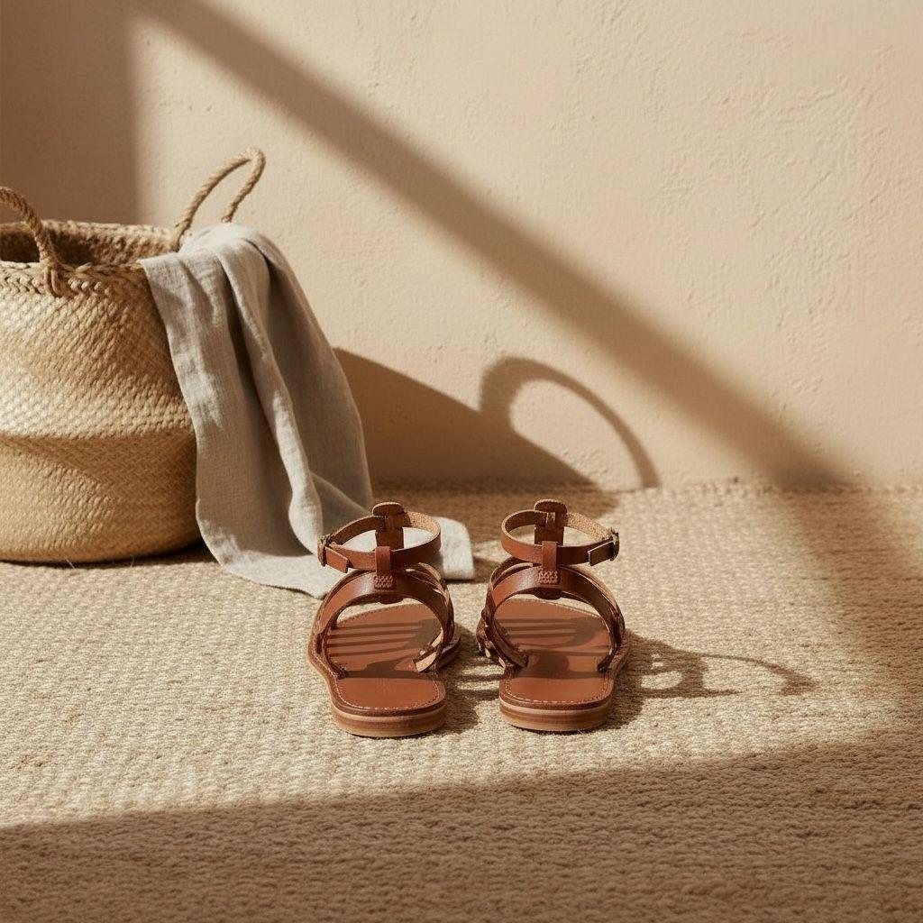 Handmade Leather Gladiator Sandals – Minimalist Summer Shoes