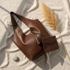 Handmade Moroccan Leather Hobo Bag Slouchy