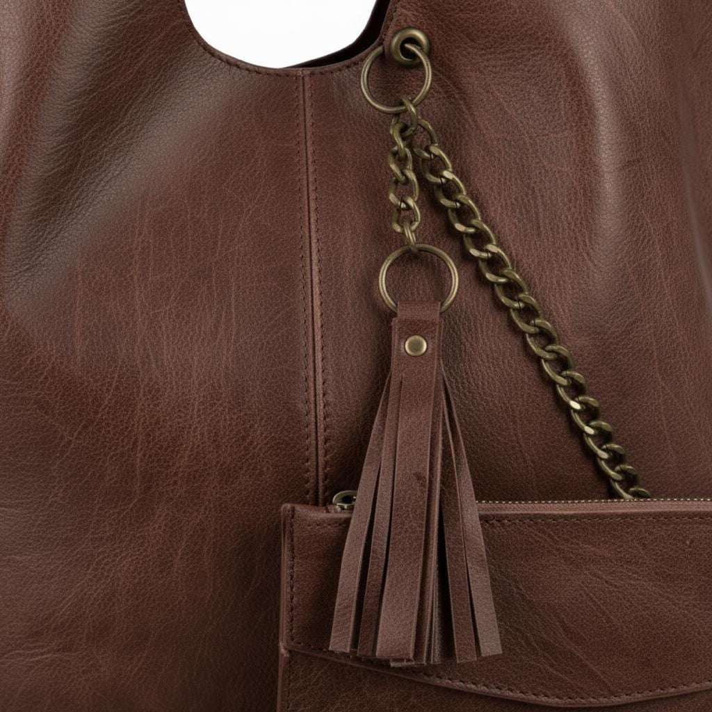 Handmade Moroccan Leather Hobo Bag Slouchy