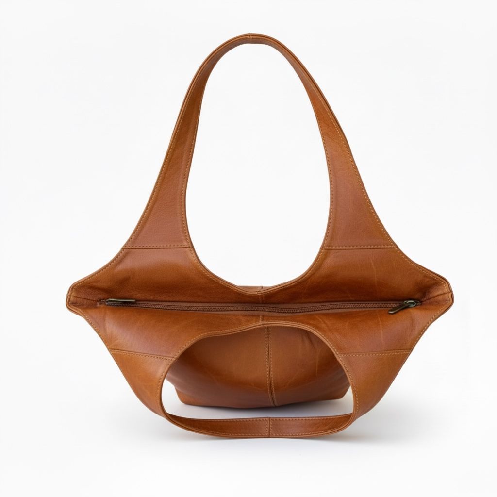 Handmade Moroccan Leather Hobo Bag Slouchy