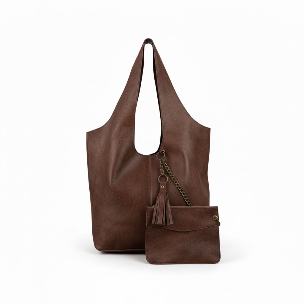 Handmade Moroccan Leather Hobo Bag Slouchy