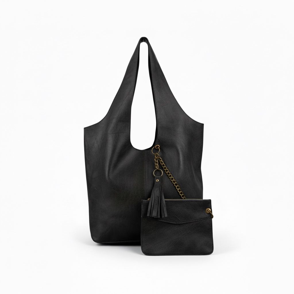 Handmade Moroccan Leather Hobo Bag Slouchy