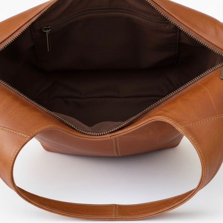 Handmade Moroccan Leather Hobo Bag Slouchy