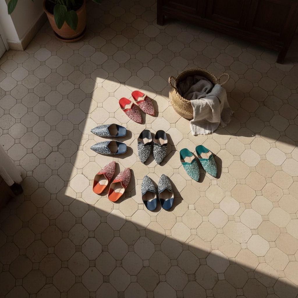 Women Moroccan Leather Babouche – Traditional Belgha Slippers, Handmade Pointed Toe Shoes, Genuine Leather Flats