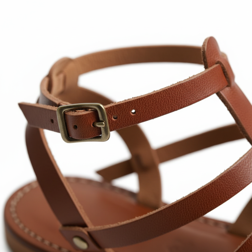 Moroccan Leather Gladiator Sandals Women Handmade Strappy