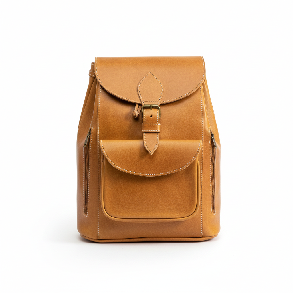 Handmade Leather Backpack Weekender Bag Morocco