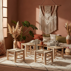 Bohemian interior - 4 chairs