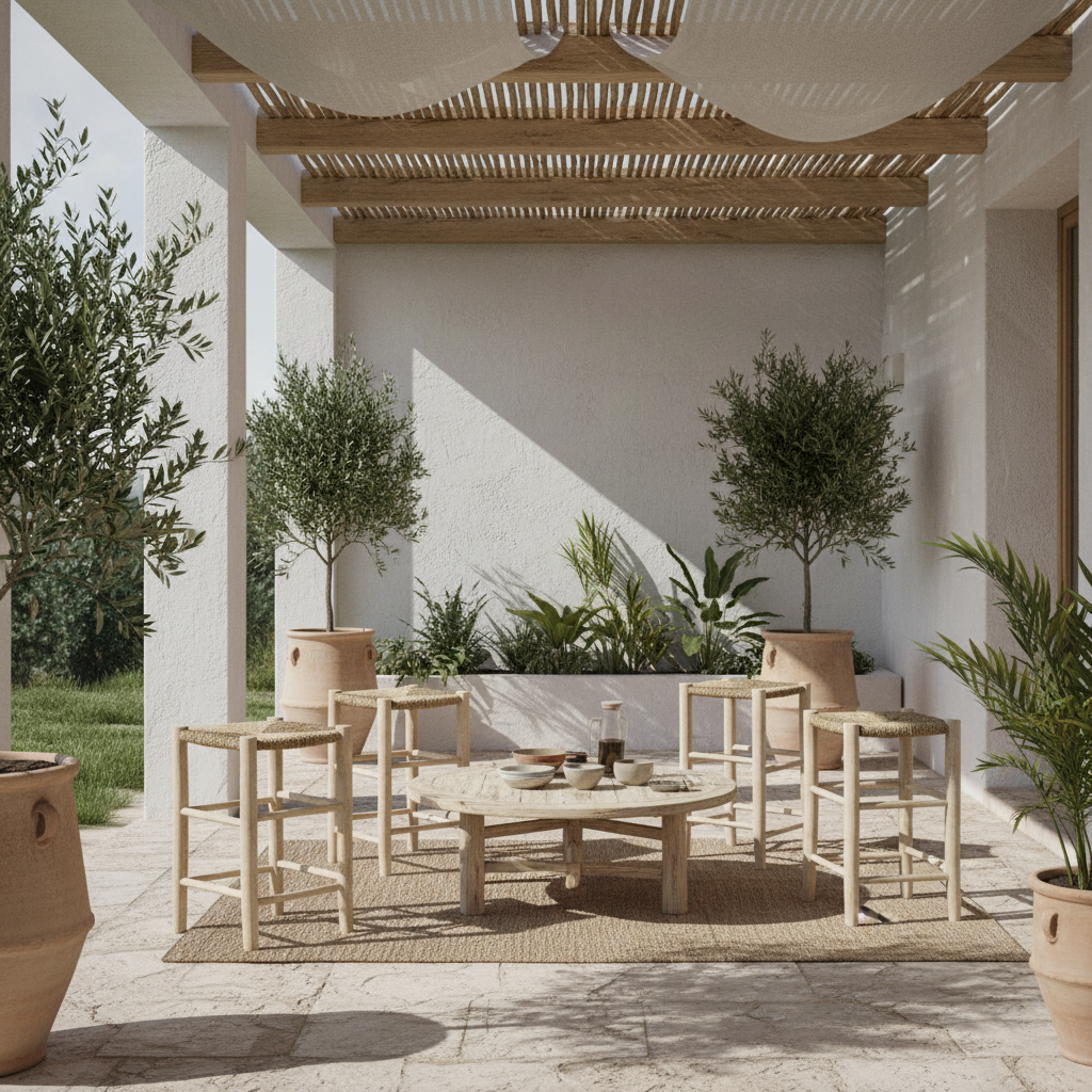 Covered terrace - 4 chairs