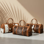 Handmade Cowhide Duffle Bag Hair On