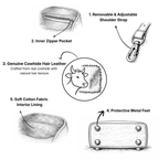 Handmade Cowhide Duffle Bag Hair On