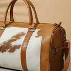 Handmade Cowhide Duffle Bag Hair On