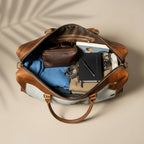 Handmade Cowhide Duffle Bag Hair On