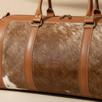 Handmade Cowhide Duffle Bag Hair On