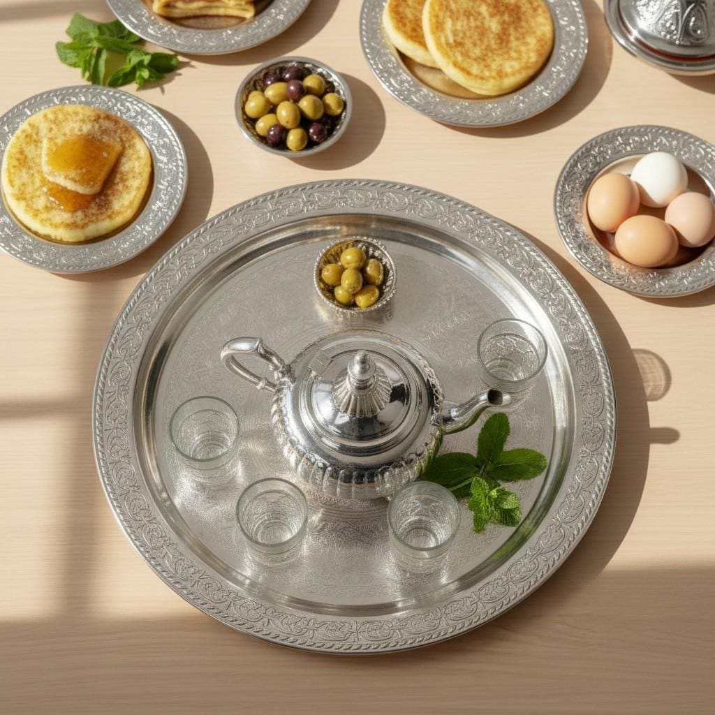 Handmade Moroccan Silver Teapot – Traditional Engraved Metal Tea Pot for Mint Tea