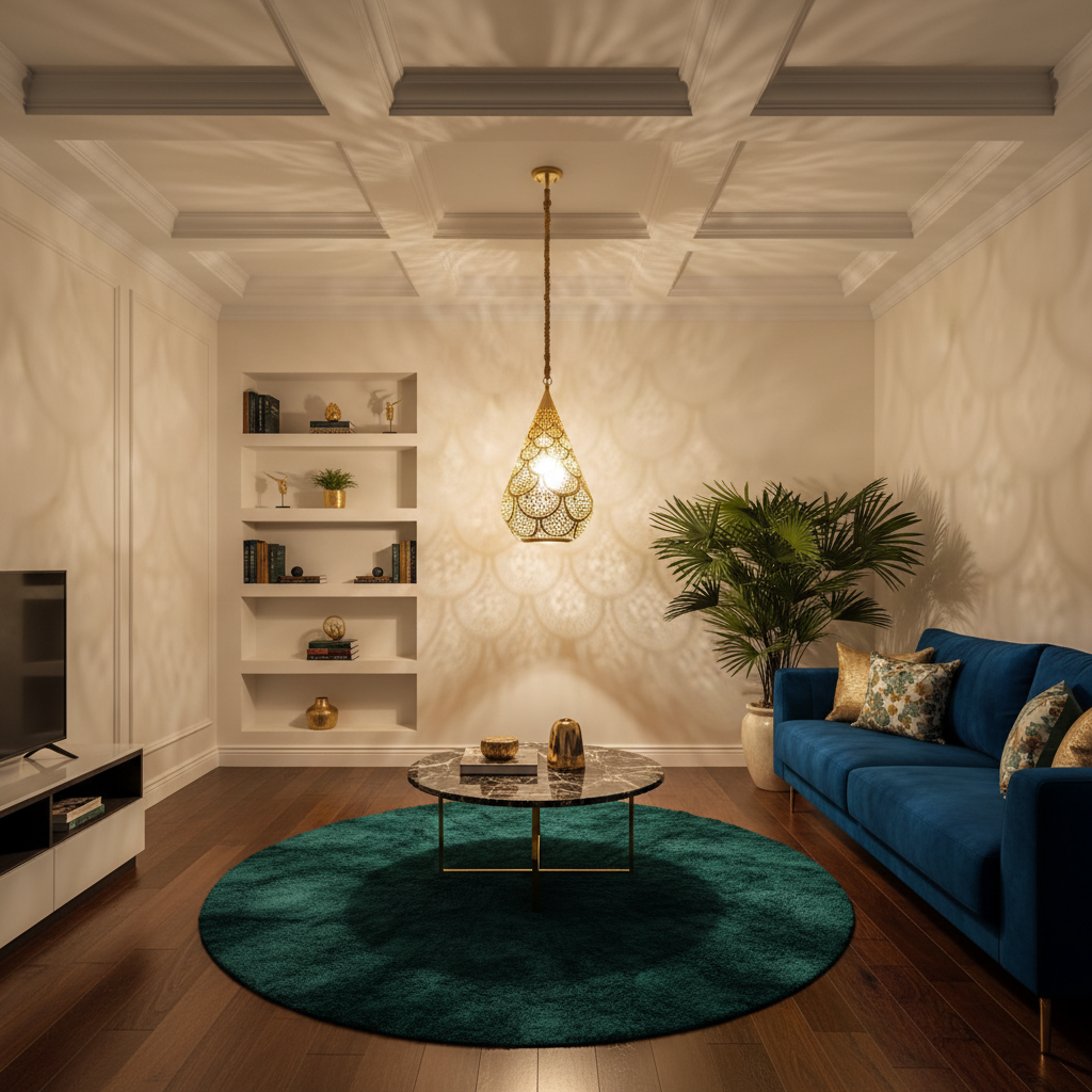 Elegant interior with short cable