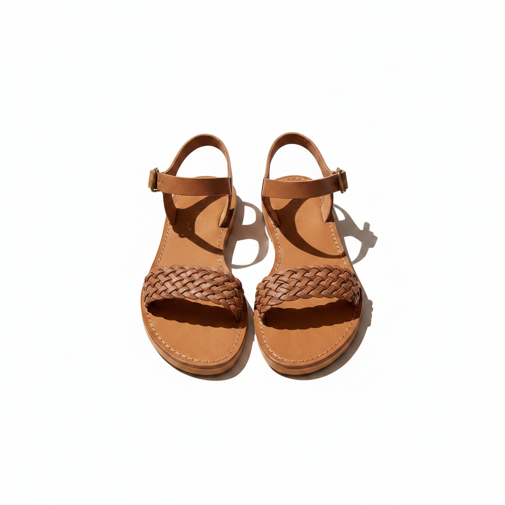 Front View – Woven Sandals