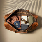 Handmade Moroccan Leather Duffle Bag Travel Weekender