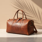 Handmade Moroccan Leather Duffle Bag Travel Weekender