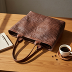 Handmade Moroccan Braided Leather Tote Bag