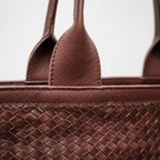 Handmade Moroccan Braided Leather Tote Bag
