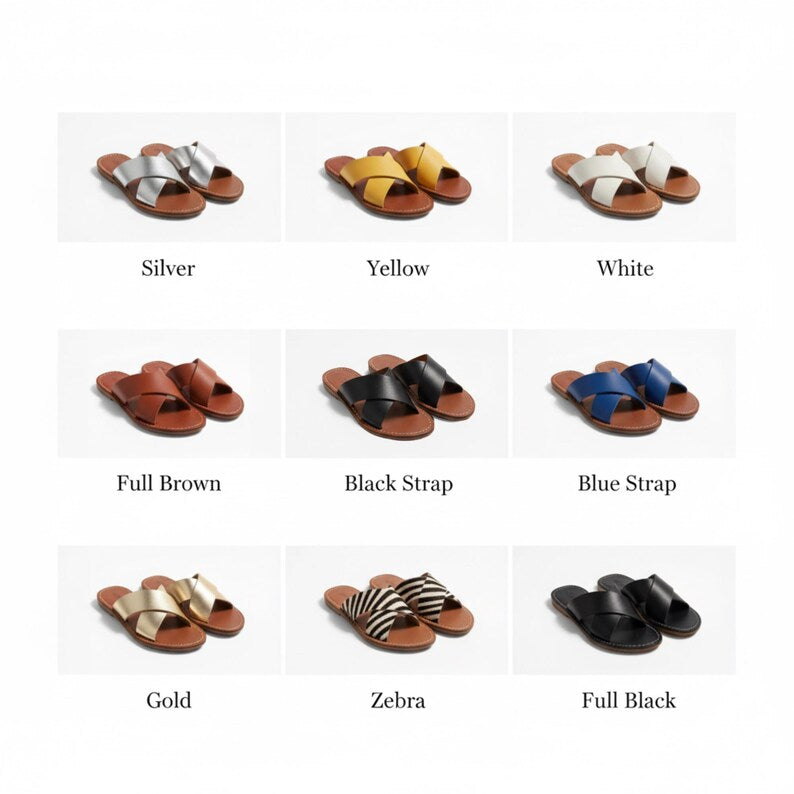 Handmade Moroccan Leather Sandals for Women, Natural Leather Babouche, Traditional Slippers, Orthopedic Artisan Shoes