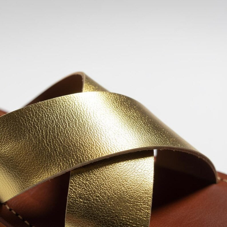 Handmade Moroccan Leather Sandals for Women, Natural Leather Babouche, Traditional Slippers, Orthopedic Artisan Shoes