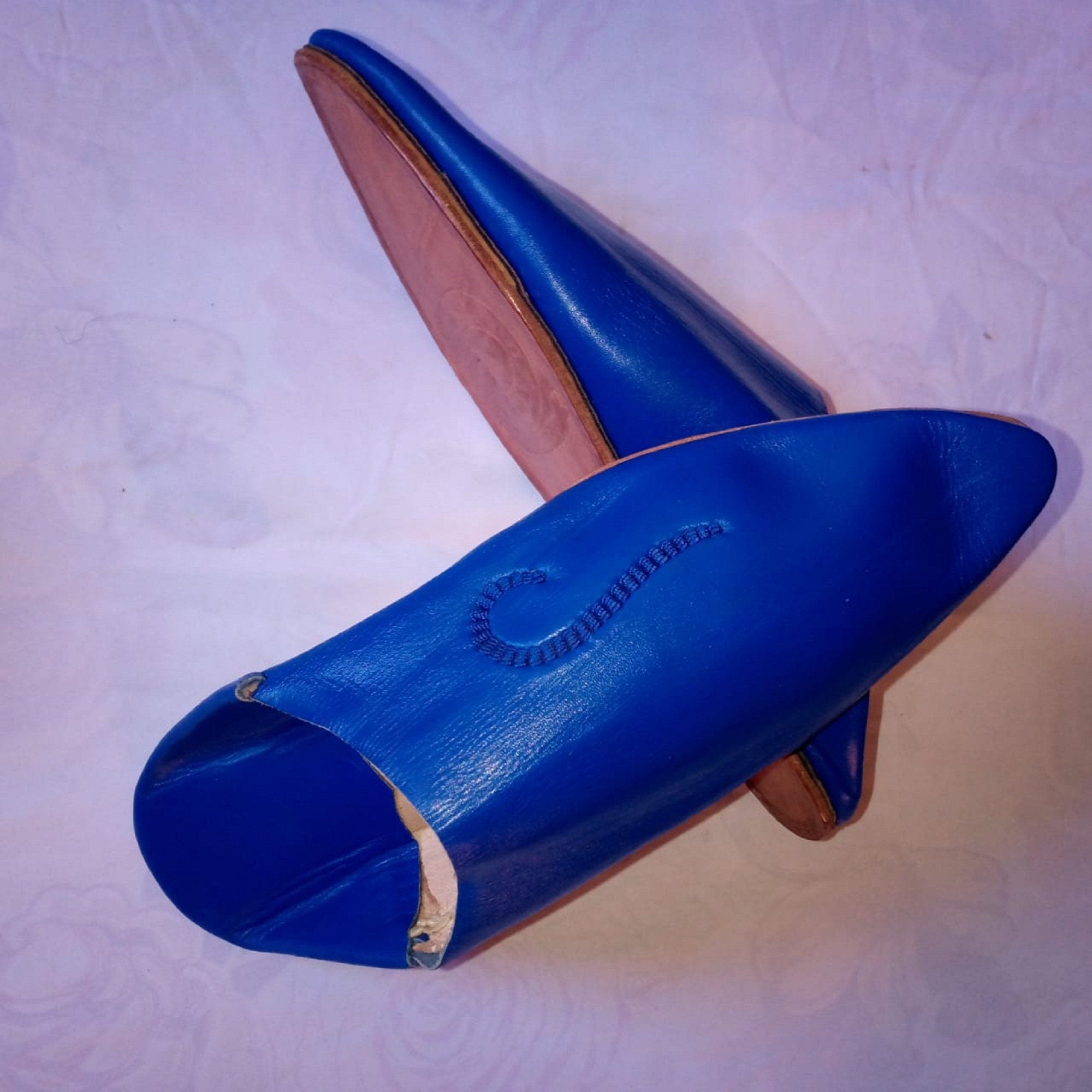 Handmade Moroccan Babouche Slippers for Men – Natural Leather Traditional Shoes