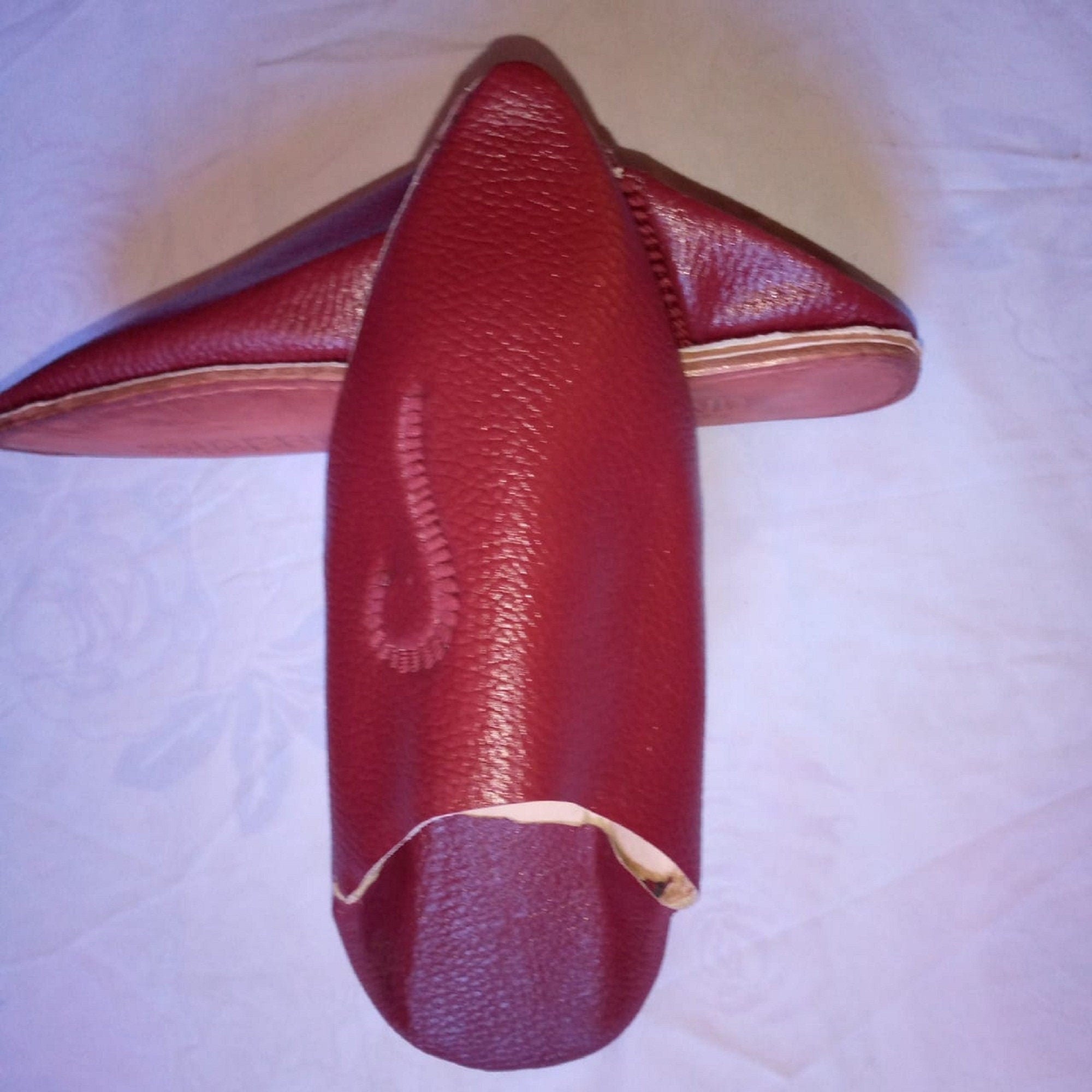 Handmade Moroccan Babouche Slippers for Men – Natural Leather Traditional Shoes