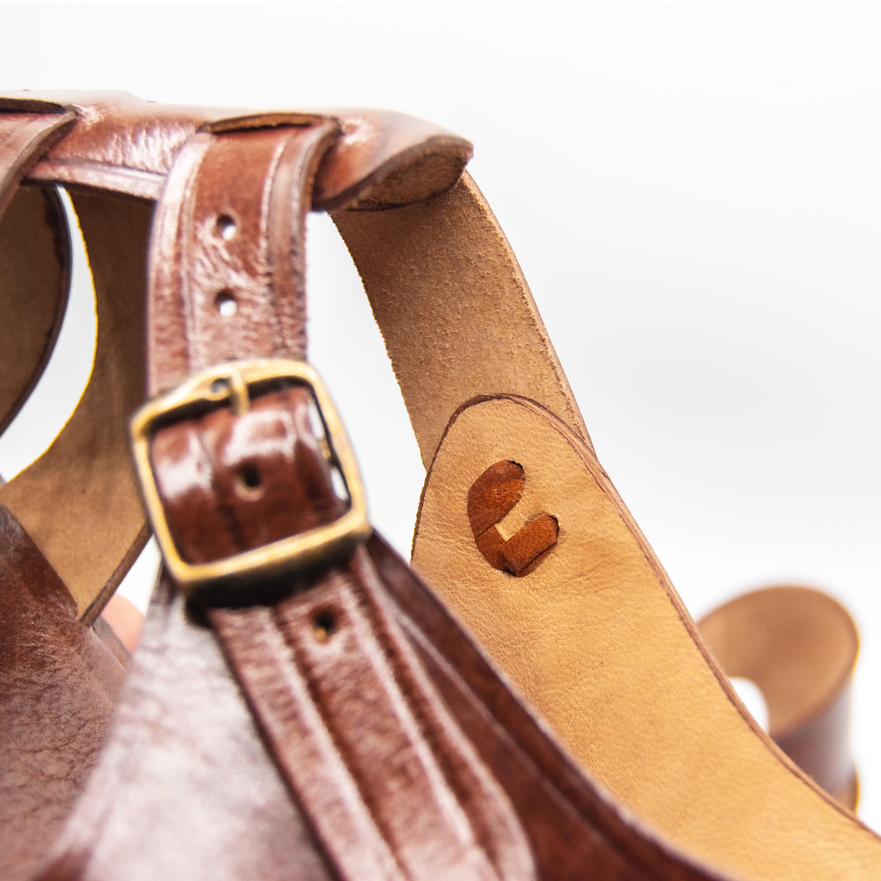 Moroccan Leather Fisherman Sandals Unisex Handmade Vegetable Tanned
