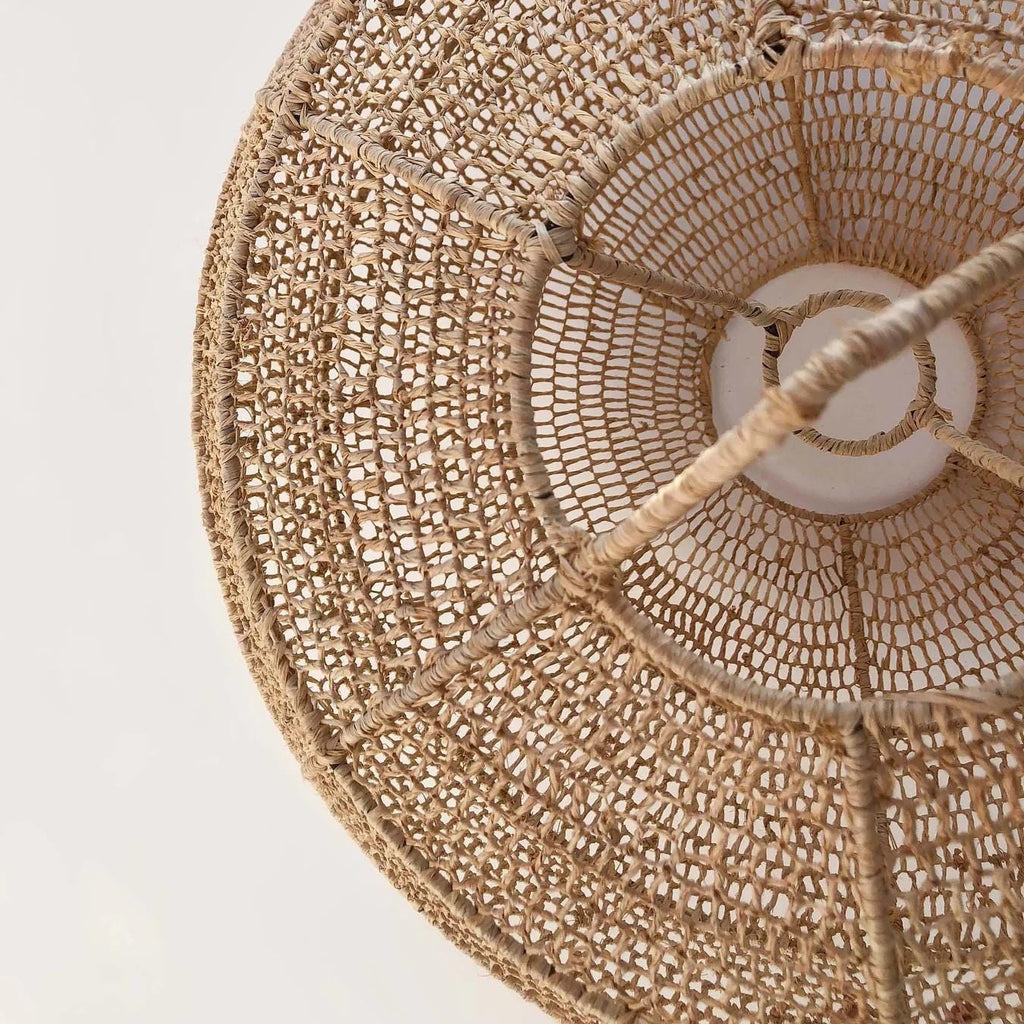 Handmade Moroccan Raffia Pendant Lamp Boho