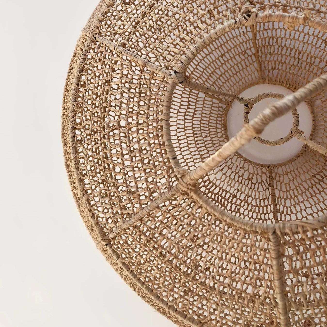 Handmade Moroccan Raffia Pendant Lamp Boho