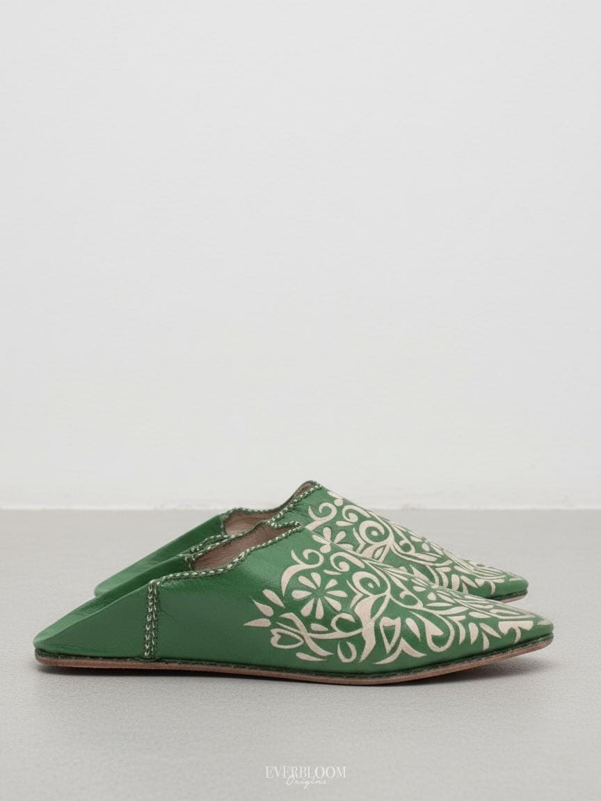 Moroccan Babouches for Women: Premium Leather Slippers, Moroccan Babouches Shoes Women - Handmade