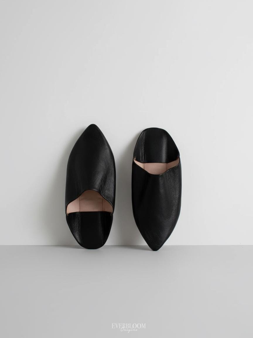 Handmade Babouche Slippers – Authentic Moroccan Slippers, Unisex Indoor &amp; Outdoor Shoes, Pointed Moroccan Babouche Footwear
