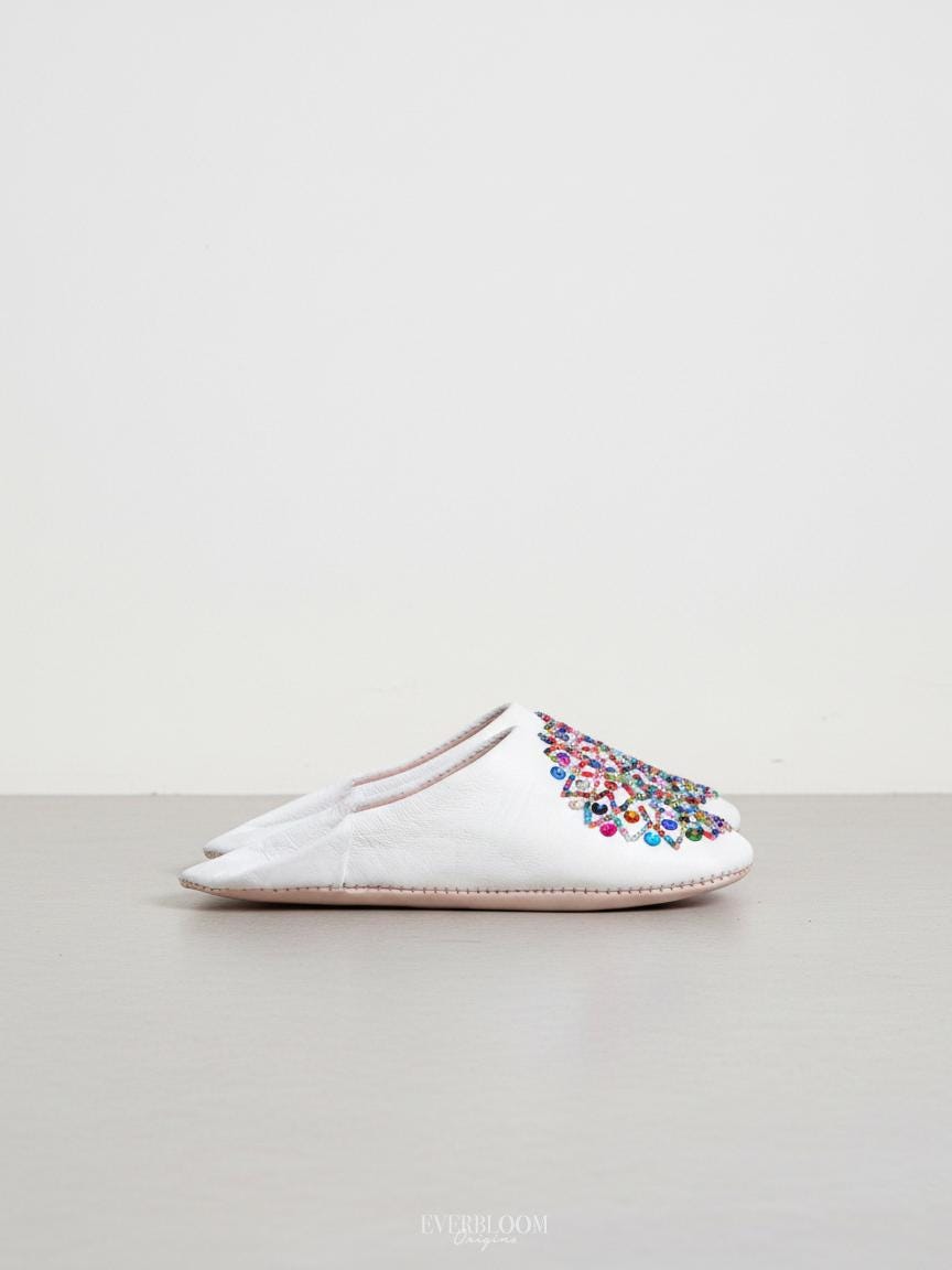 Moroccan Babouche Slippers Women – Handmade Leather Moroccan Slippers, Soft Indoor Shoes, Cozy Loungewear