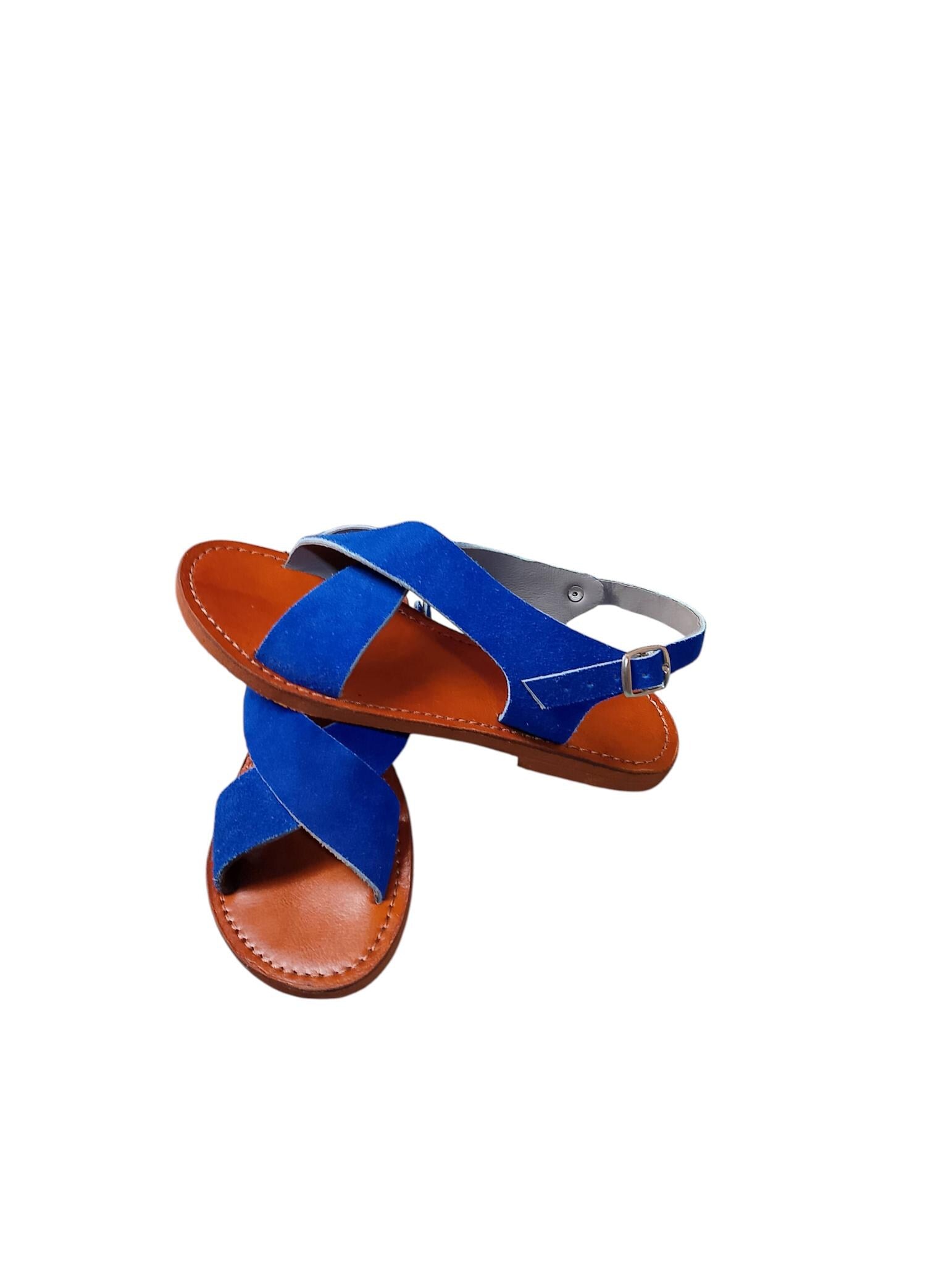 Moroccan Leather Cross-Strap Sandals Women Handmade Leopard Print 6 Colors