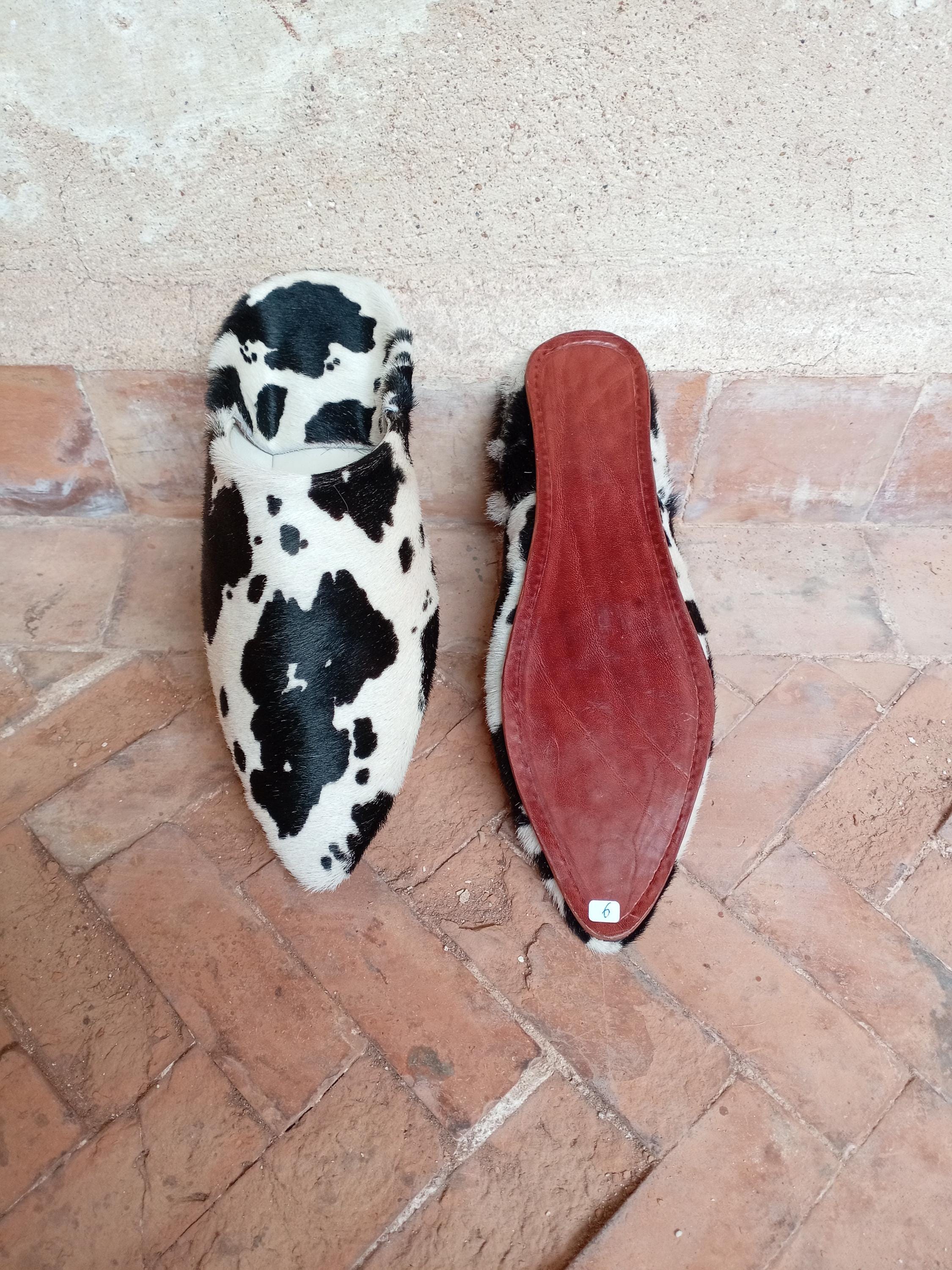 Men's slippers / Women's slippers / Cowhide leather slippers / Entirely hand-stitched / 100% natural leather