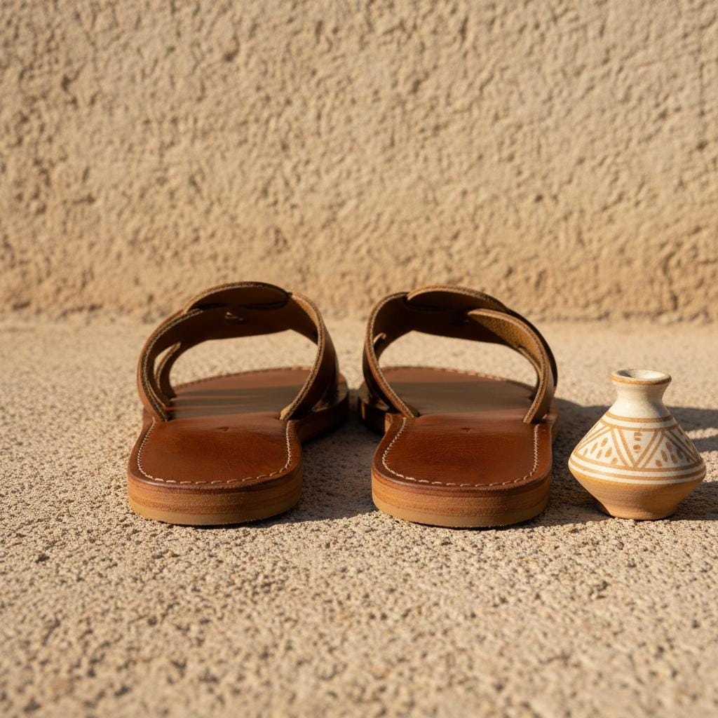Moroccan Leather Sandals Women Handmade Babouche