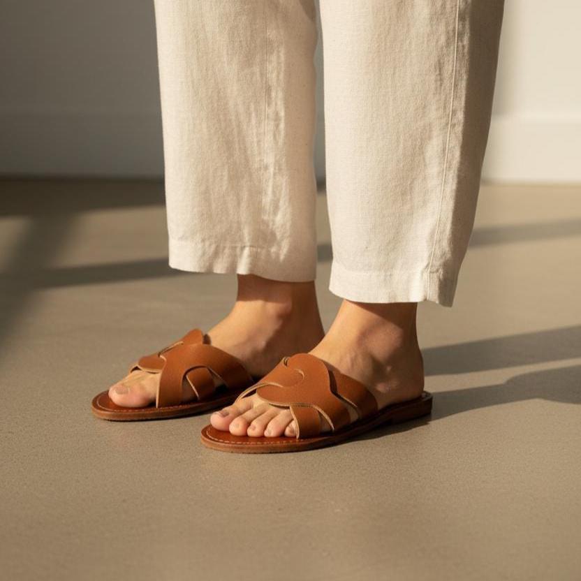 Moroccan Leather Sandals Women Handmade Babouche
