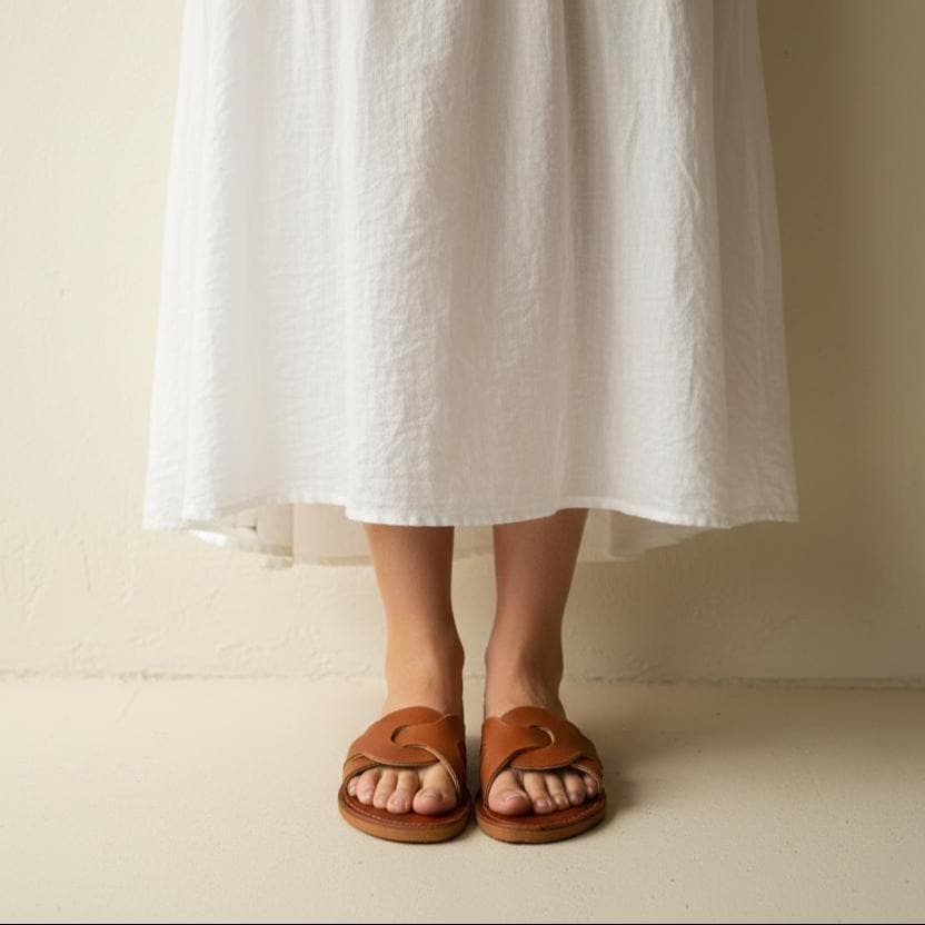 Moroccan Leather Sandals Women Handmade Babouche