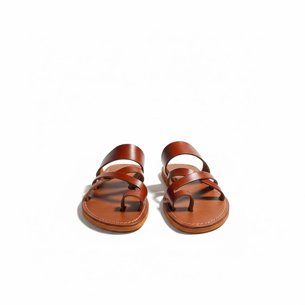 Moroccan Leather Sandals Unisex Handmade Babouche Orthopedic