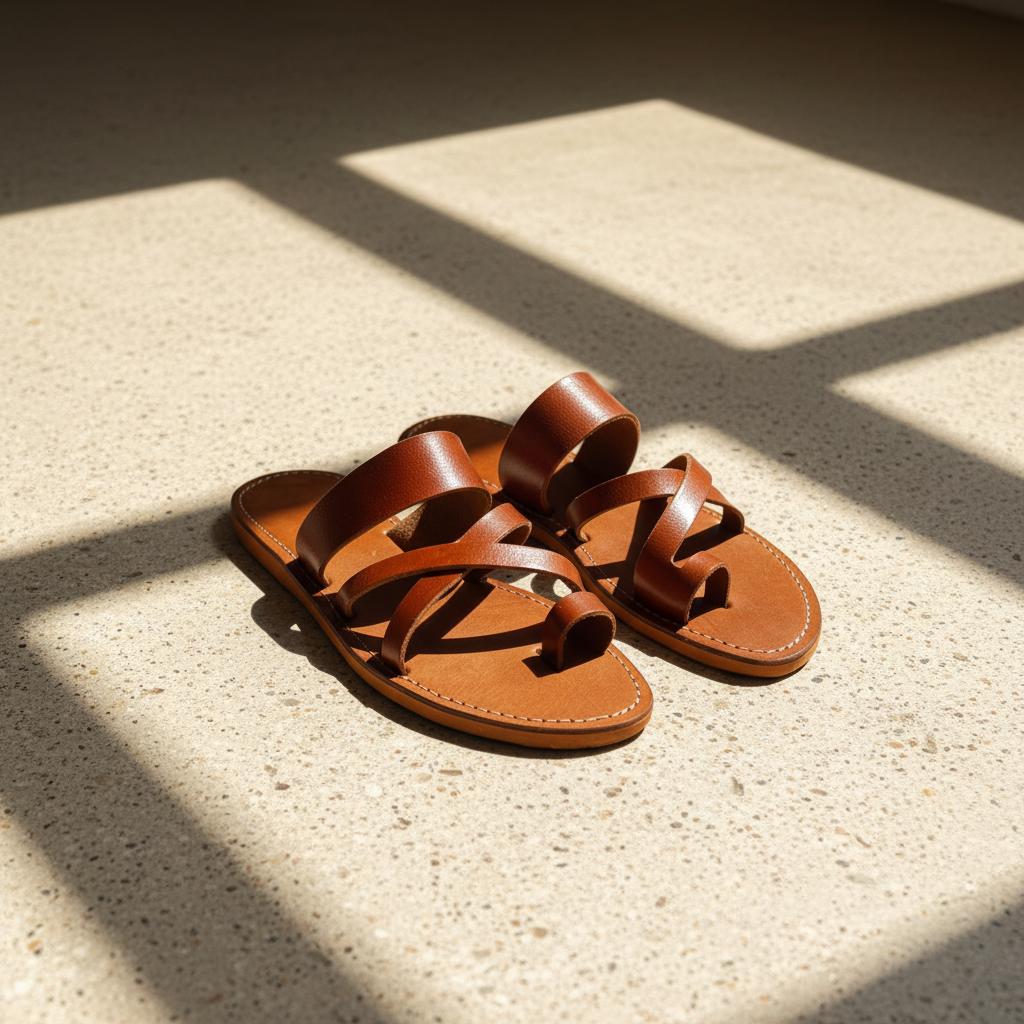 Moroccan Leather Sandals Unisex Handmade Babouche Orthopedic
