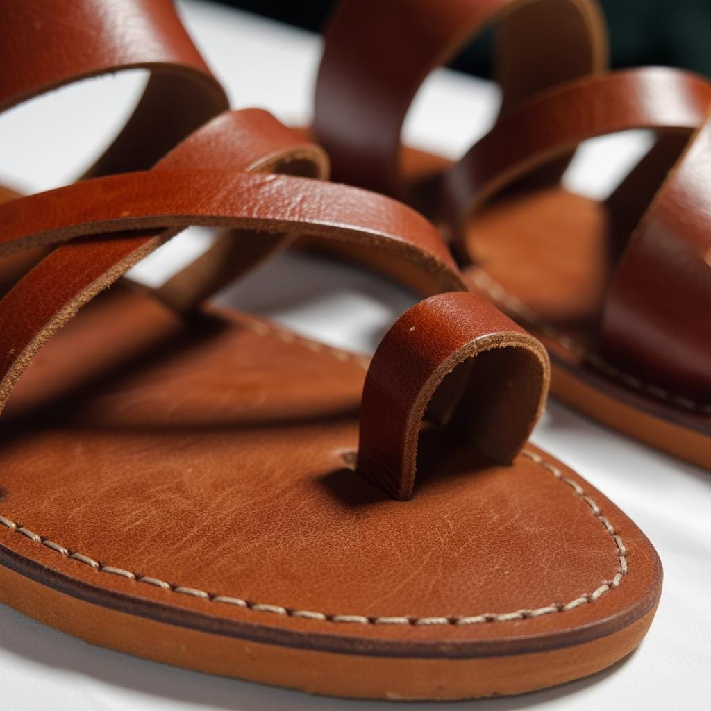 Moroccan Leather Sandals Unisex Handmade Babouche Orthopedic